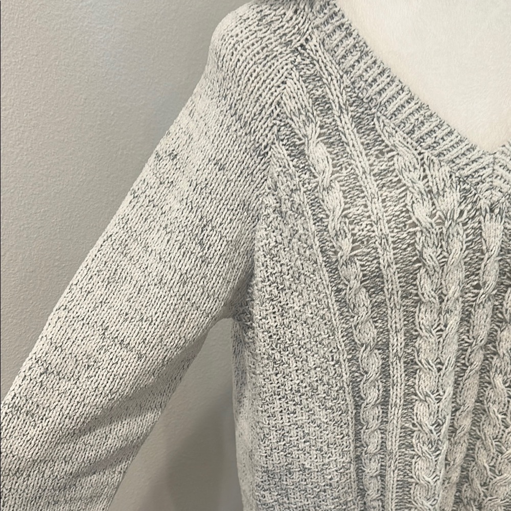 SO Women's Gray Cable Knit Sweater - Picture 5 of 10